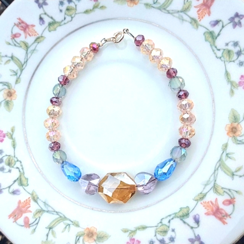One-of-a-kind beaded glass Anklet - Picture 1 of 1